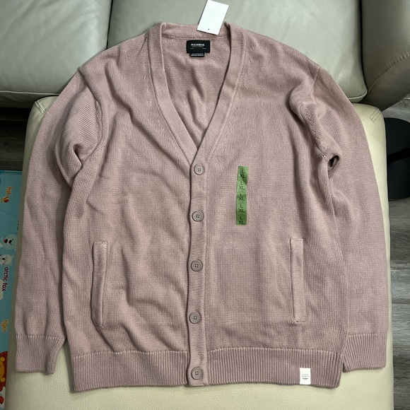 Pull & Bear Men’s Cotton Button Up Cardigan - Size L-XL - Picture 3 of 7